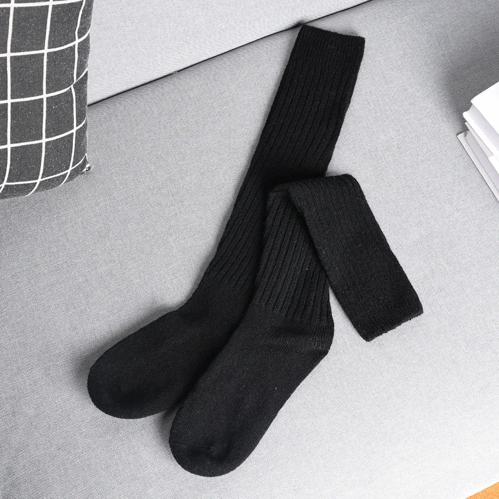Women Long Socks Cashmere Women Boot Solid Wool Thigh GlowCart