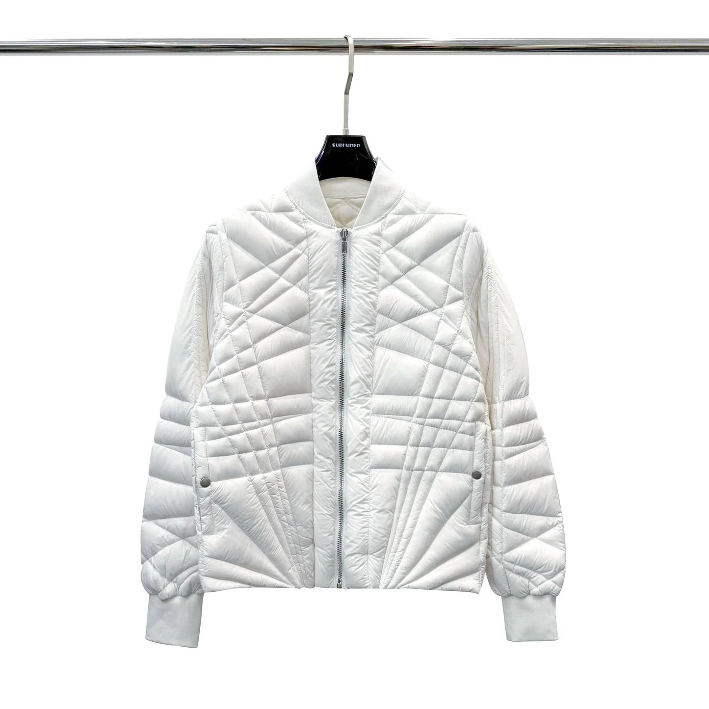 Men and women Thin Quilted Bomber Jacket Stitching Design GlowCart