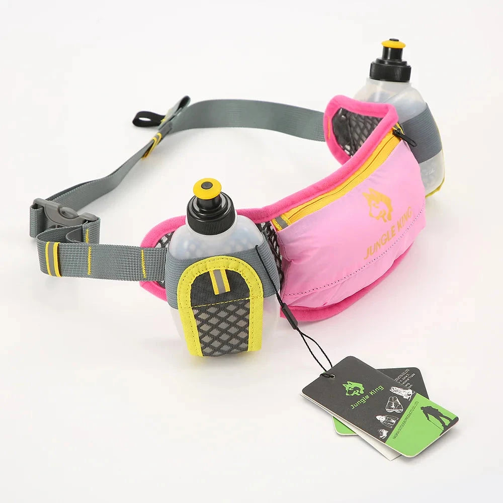 JUNGLE KING NewCY2675 Hydration Waist Belt Bag for Marathon Jogging Cycling Running Phone Holder with Water Bottle Pouch Fanny P GlowCart