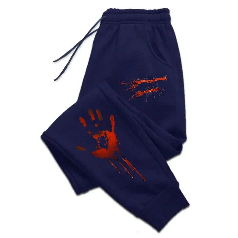 Funny Bloody Handprint Trousers 2025 New Design Men's GlowCart