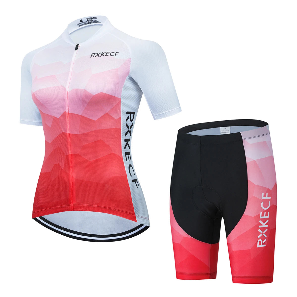 RXKECF Pro 2023 Woman Short Sleeve Cycling Jersey Set Sports Outfit Bike Clothing Kit Mtb Maillot Cyclist Bicycle Clothes GlowCart