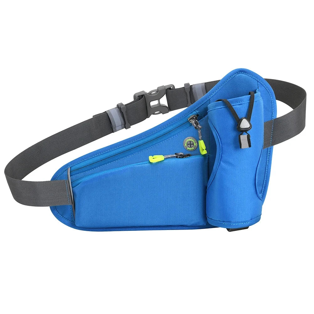 Sport Waist Pack Large Capacity Hydration Belt Pack Multifunction Water Bottle Holder Bag Waterproof for Running Cycling GlowCart