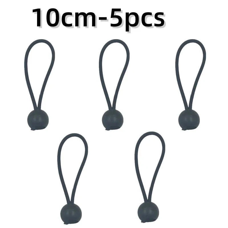 Multi-functional Elastic Tent Fix Cords Black Ball Bungee GlowCart