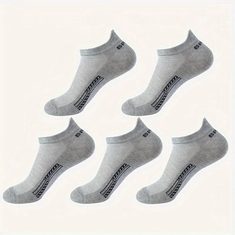 5/10 Pairs Cotton Men's Short Socks Crew Ankle Breathable Mesh Sports Casual Women Summer Low-Cut Thin Sock for Male GlowCart