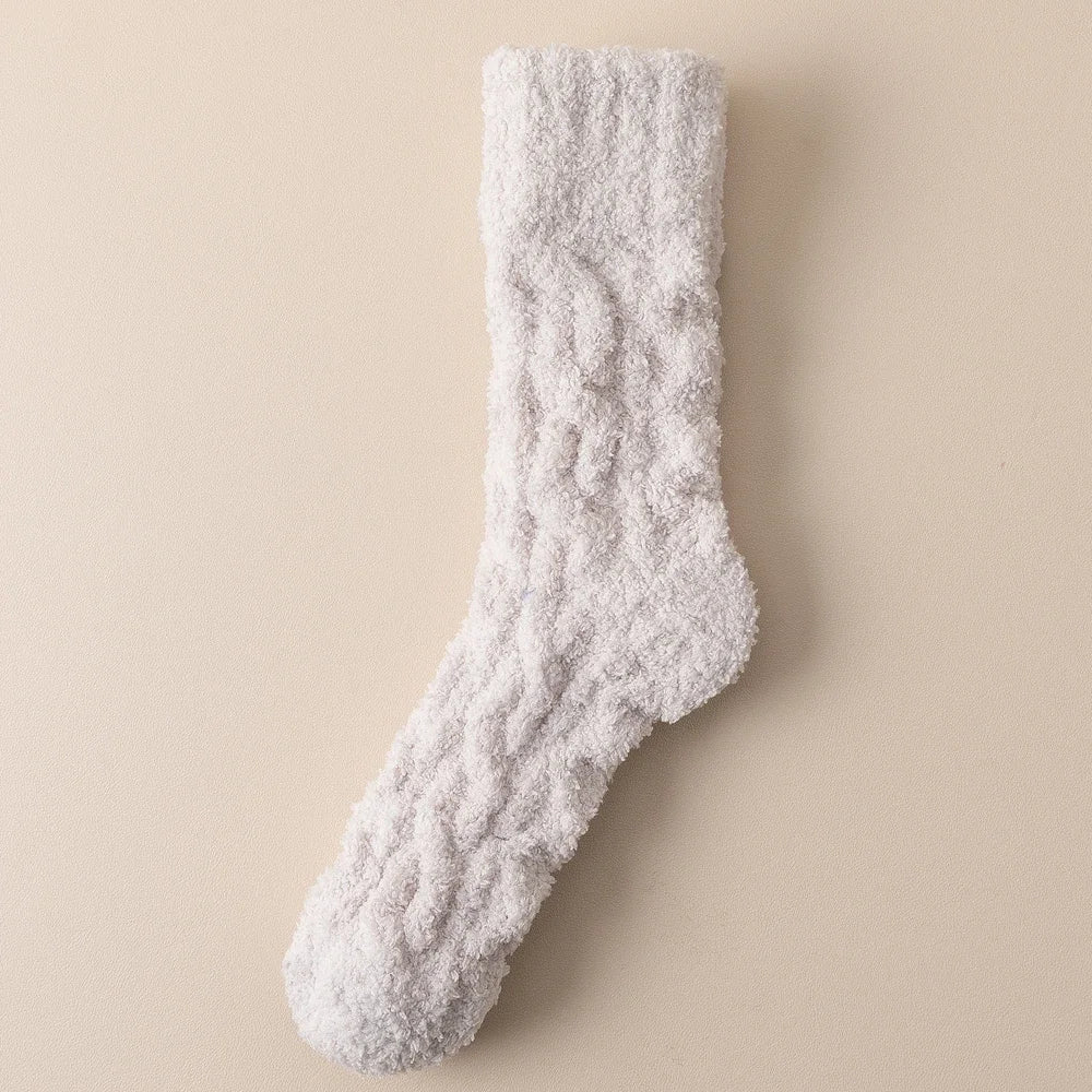 5 Pairs Thick Warm Winter Socks Men Coral Fleece Thermal High Quality Middle Tube Cozy Fluffy Sleeping Socks GlowCart