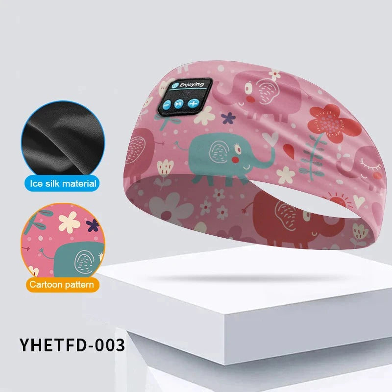 Kids Bluetooth Headphone Music Sport Headband Sleep Mask GlowCart