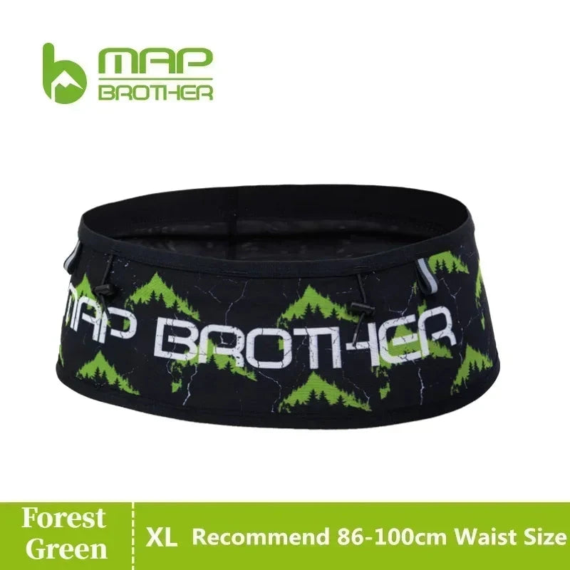 MAP BROTHER W1002 Hydration Running Belt Waist Pack Travel Money Bag Trail Marathon Gym Workout Fitness Mobile Phone Holder Bag GlowCart