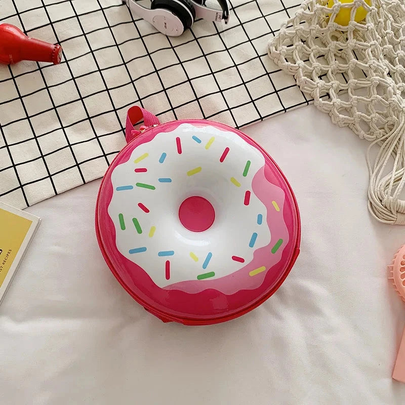 Cartoon Kids Backpack Cute Donut Eggshell Bag Fun Kindergarten Kids Backpack Boys Girls Backpack GlowCart