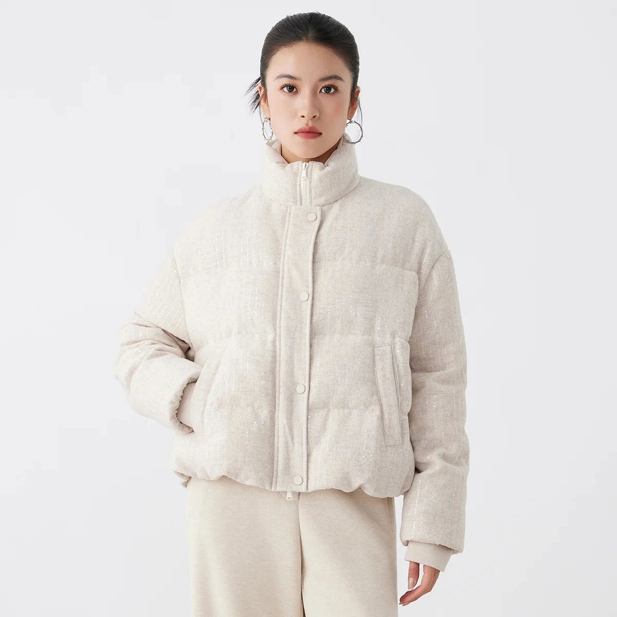 K2739W High Quality Luxury Women's Clothing 90% White Goose GlowCart