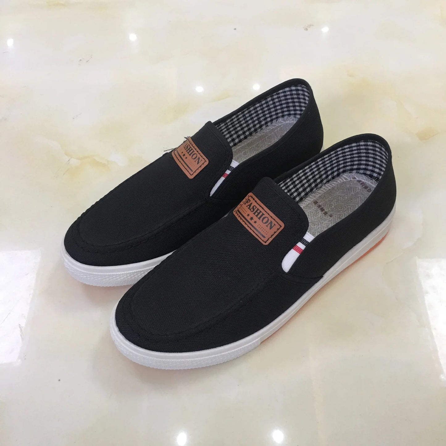 Men Casual Shoes Slip on Canvas Loafers Comfortable Walking Flats for Man Dude Non Slip Soft Moccasins Sneakers Summer GlowCart