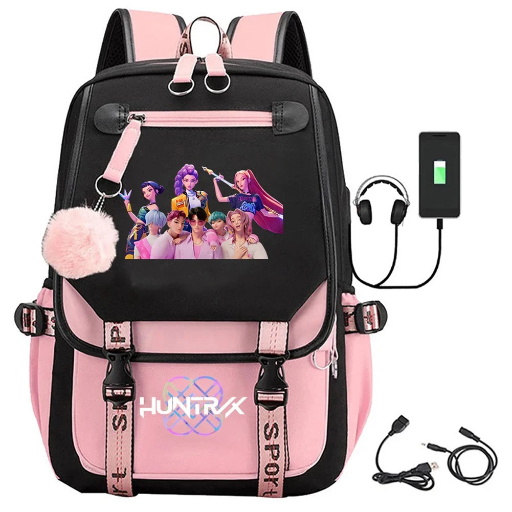 For KPop Demon Hunters Backpack Teenagers Daily Backpack GlowCart