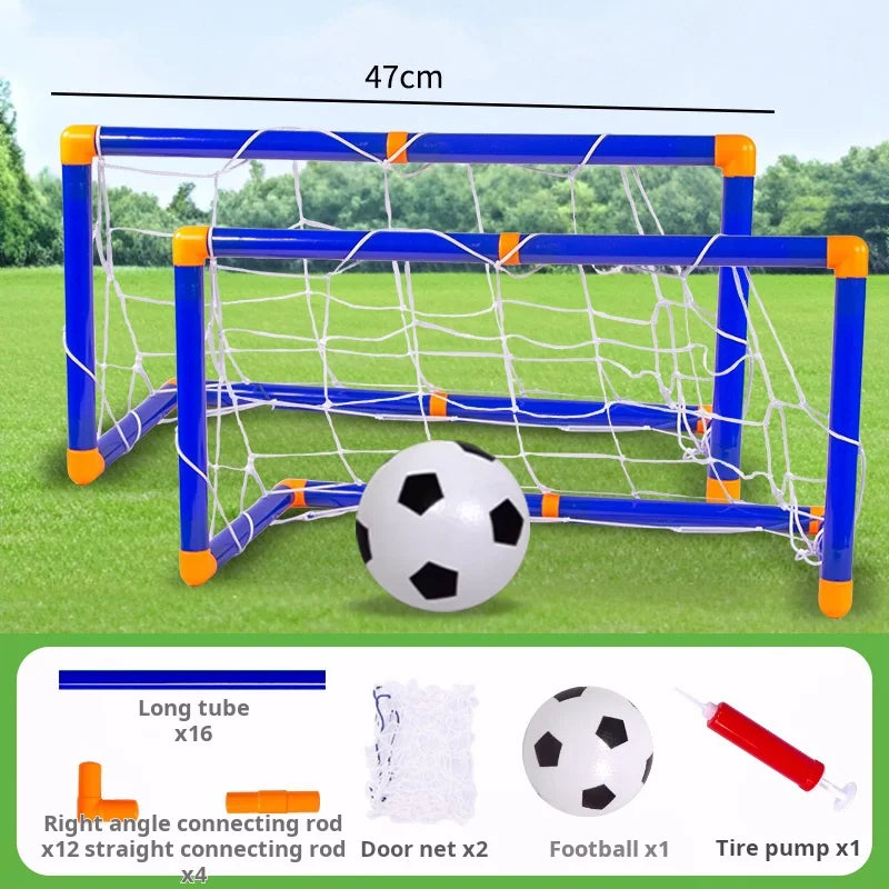Folding Mini Football Soccer Ball Plastic Removable Goal Post Net Set High-strength Kids Indoor Outdoor Child Birthday Gift GlowCart