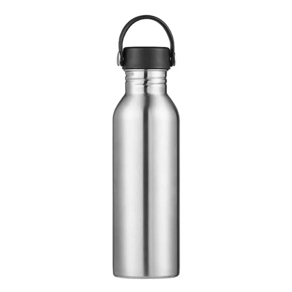 Simple Single Walled Water Bottle Leak-Proof Stainless Steel Bicycle Water Bottles Bamboo Lid Metal Flask Portable Sports Kettle GlowCart