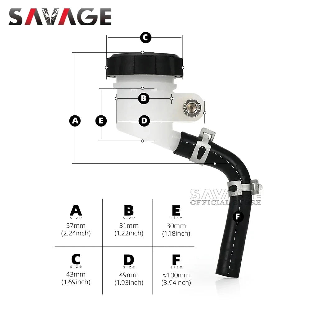 Motorcycle Universal Front Hydraulic Clutch Reservoir Cup Rear Brake Master Cylinder Oil Fluid Reservoir Tank For Yamaha Honda GlowCart