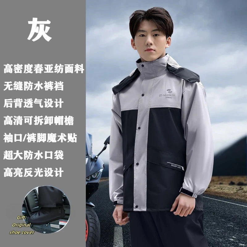 Rain Proof Riding Suit Motorcycle Raincoat for Men and Women GlowCart