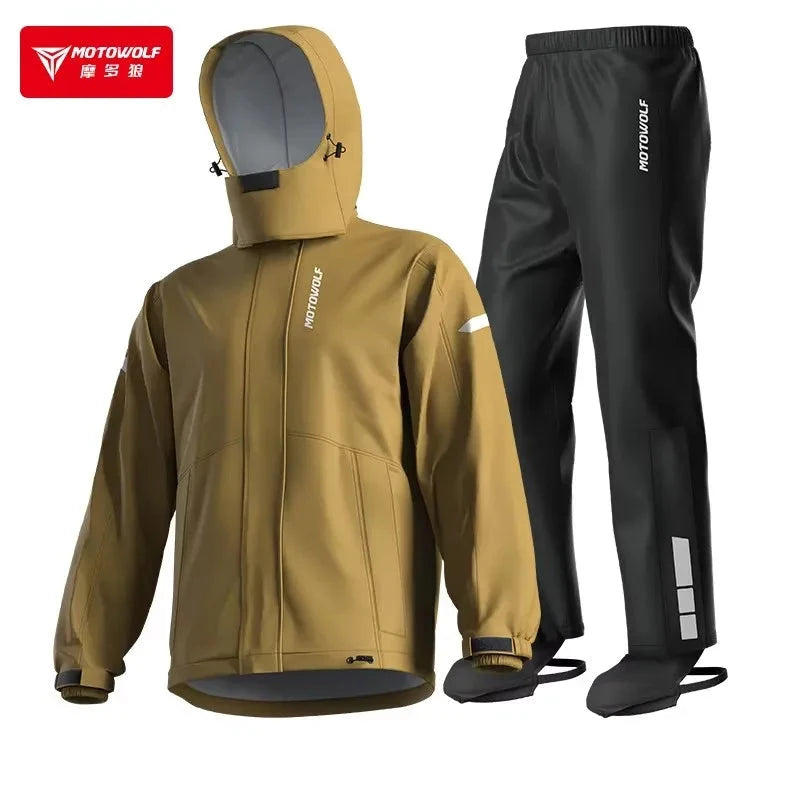 Motorcycle Riding Raincoat Windproof Waterproof Rain Suit GlowCart