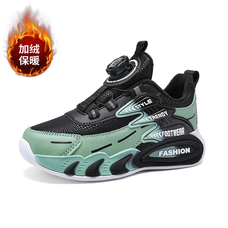 Winter Children Shoes Warm Boys Sneaker Luxury Plush Kids Snow Cotton Sneaker Casual Sports Walking Shoes for Boy 4-10Y GlowCart