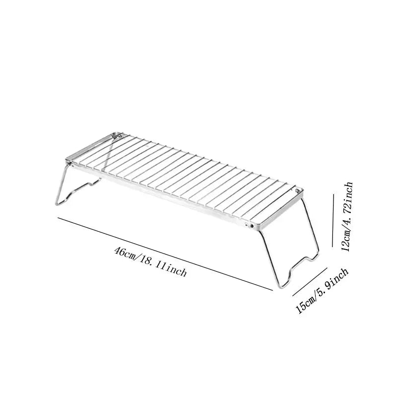 Multifunction Folding Campfire Grill Stand Tourism Portable GlowCart