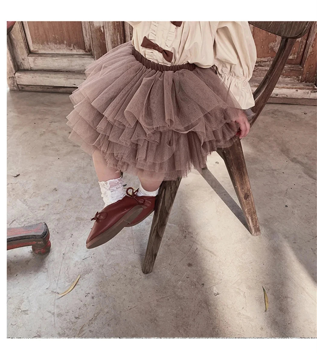 Little Girls Tutu Skirts Black Fluffy Toddler Tulle Princess Ball Gown Pettiskirt Ballet Dance Kids Party/birthday Skirt 1-7T GlowCart