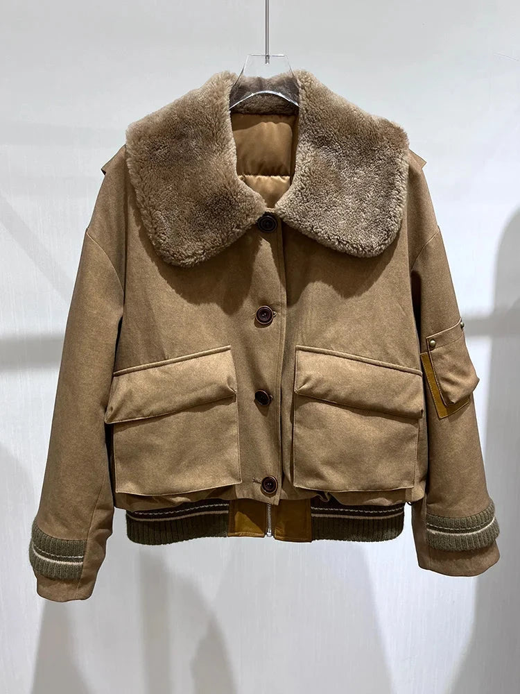 2025 New Women Winter Warm Goose Down Jackets Real Natural GlowCart