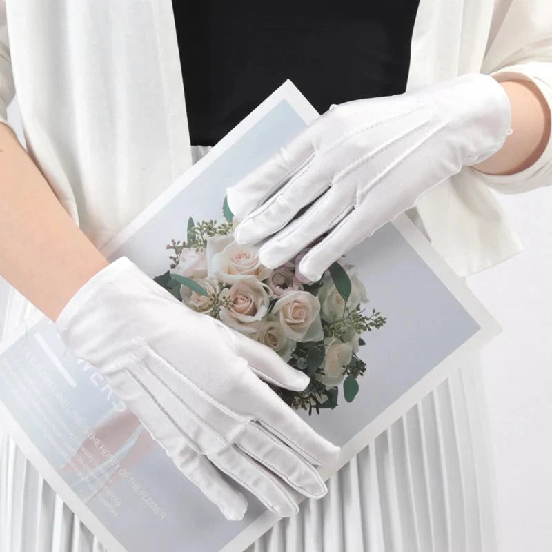 Elastic Black White Formal Gloves Honor Guard Gloves Guard GlowCart