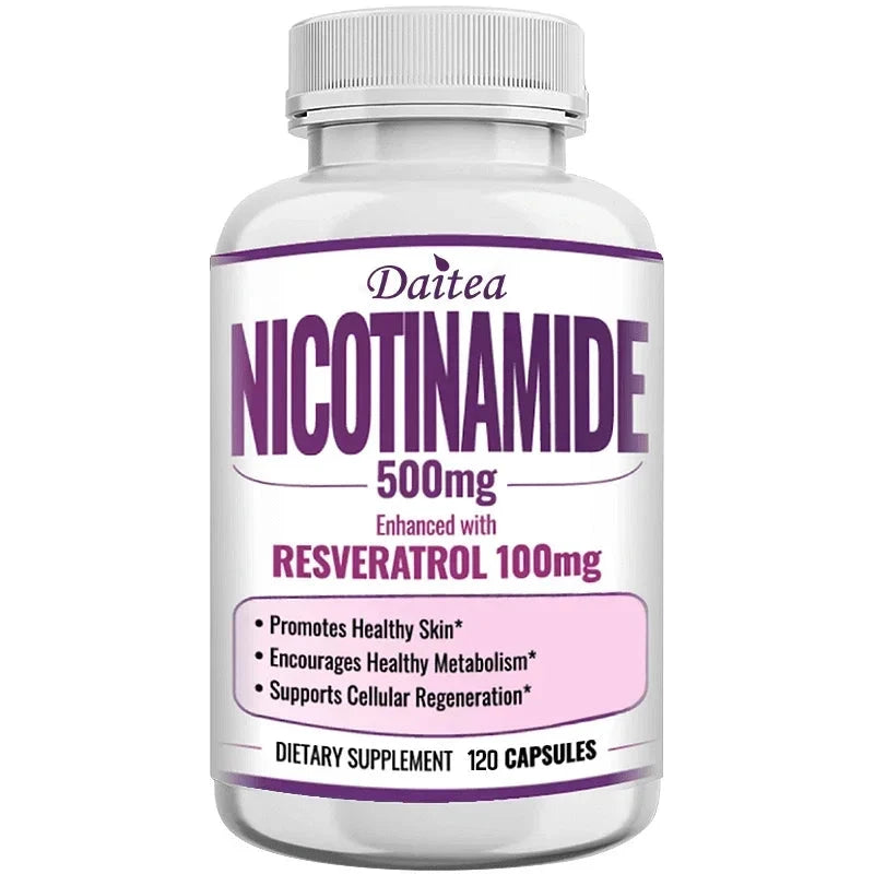 Niacinamide Vitamin B3 Capsules - Supports Brain Function GlowCart