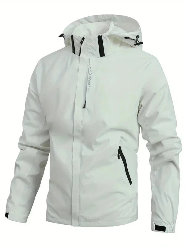 Men's Waterproof Rain Jacket Lightweight Outer Hooded GlowCart