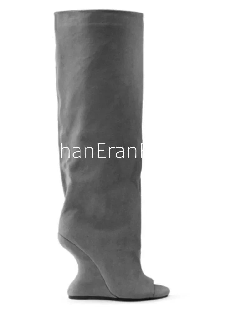 Spring and Autumn Fashion New Thick High Heels Women's Knee GlowCart