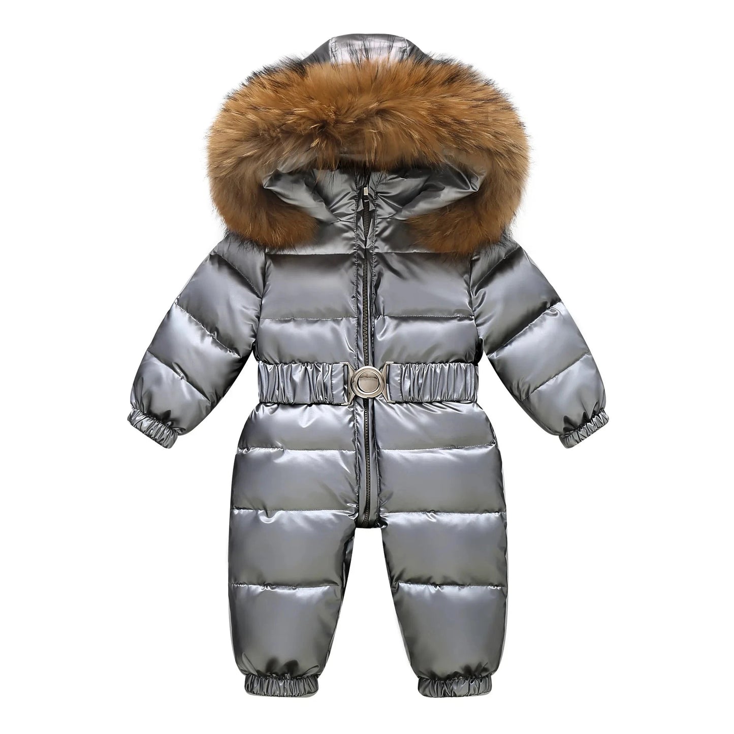 Children Winter Overalls Waterproof Hooded Girl Down Jacket Baby Boy Warm Jumpsuit Toddler Girl Faux Fur Ski Suit Kids Snowsuit GlowCart