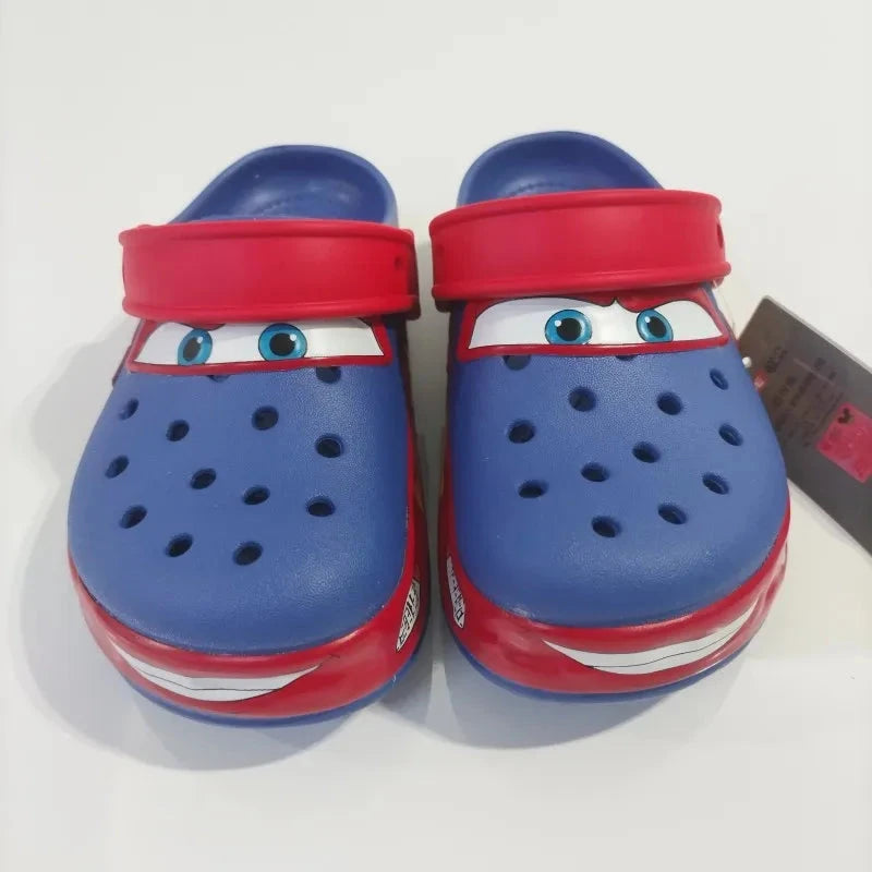 Mcqueens Kawaii Eva Sandals Anime Home Beach Shoes Disney Children Breathable Slippers For Kids Gift Ankle-Wrap Luminous Slipper GlowCart