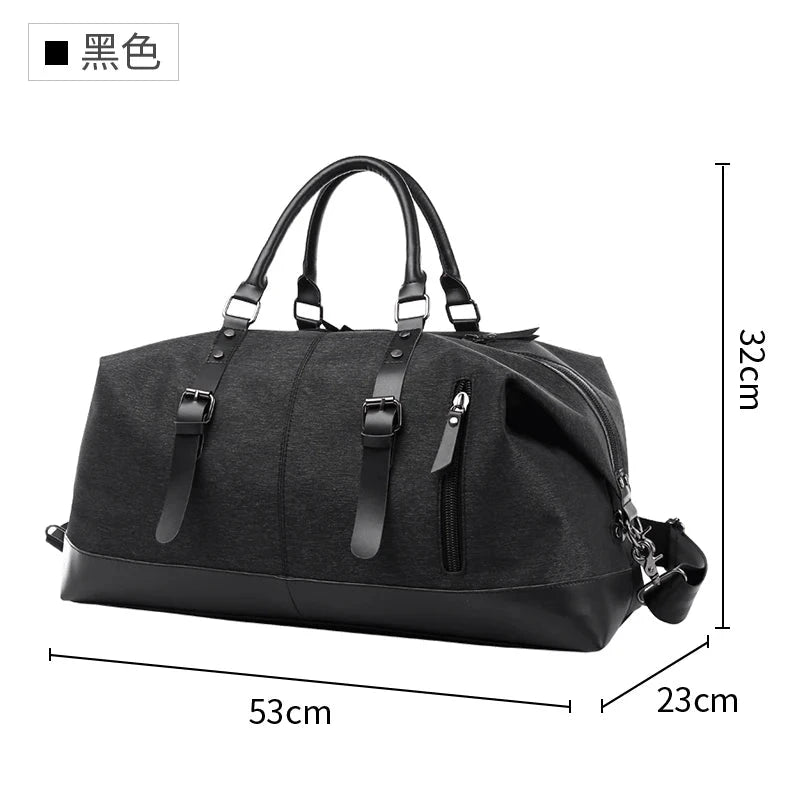 Large Capacity Men Travel Bag Waterproof Oxford Canvas, GlowCart