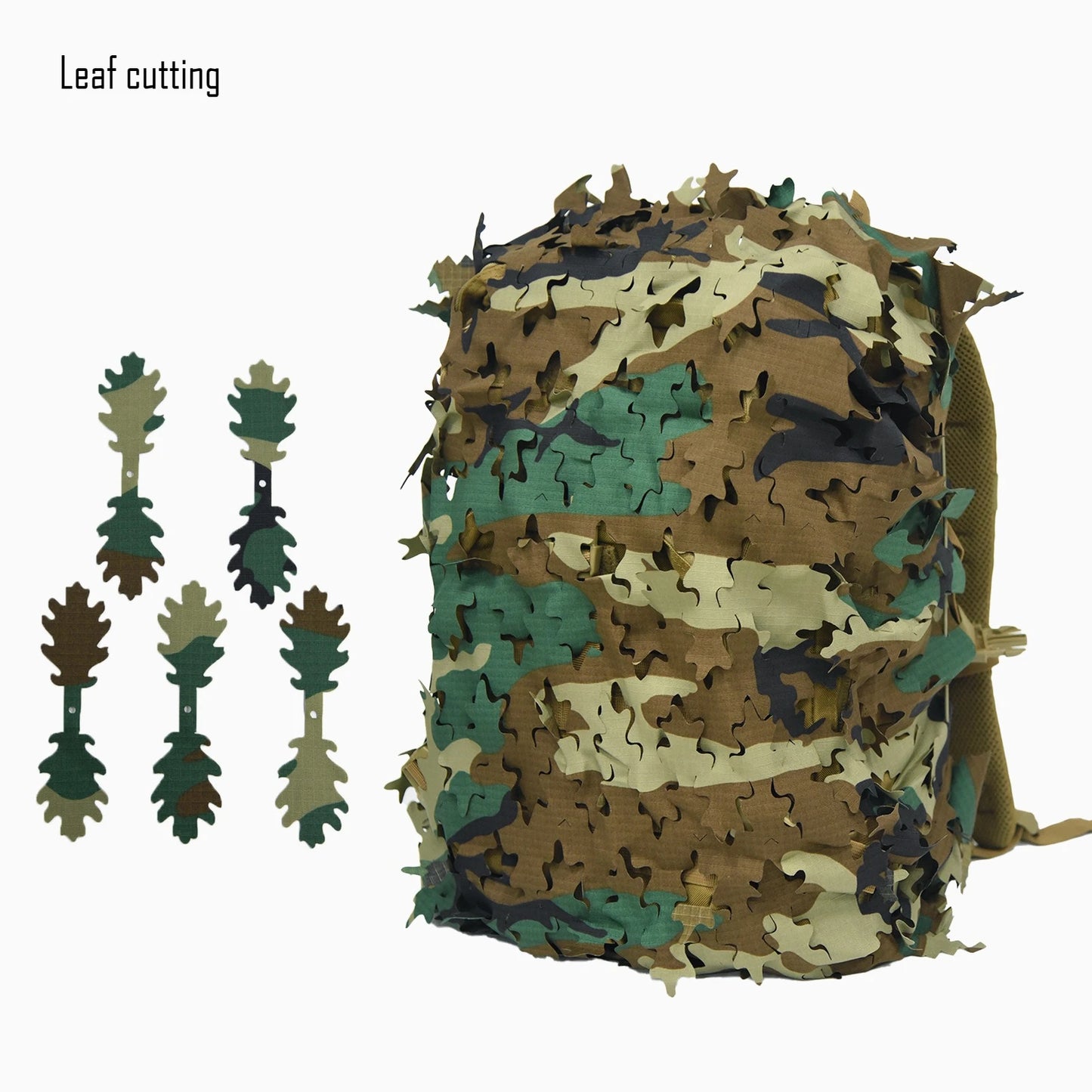 80L tactical backpack biomimetic leaf shaped camouflage