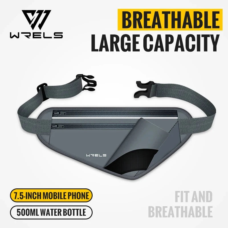 WRELS Adjustable Running Belt with Water Bottle Holder Reflective Hydration Waist Pack for Hiking Jogging Unisex GlowCart