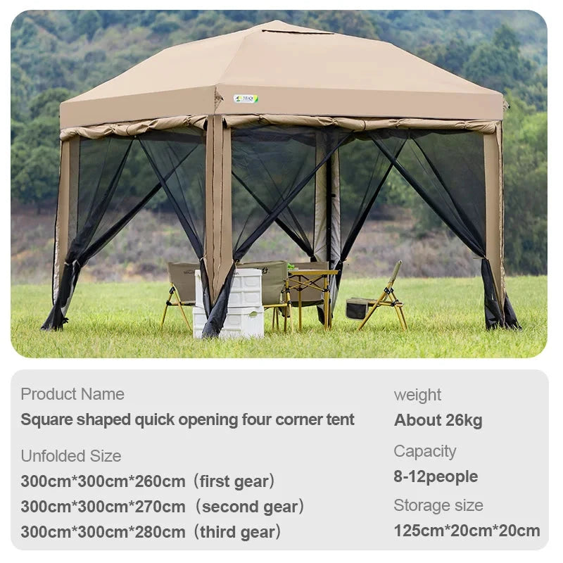 Outdoor 10x10 feet Pop up Canopy Gazebo Tent Straight Leg GlowCart