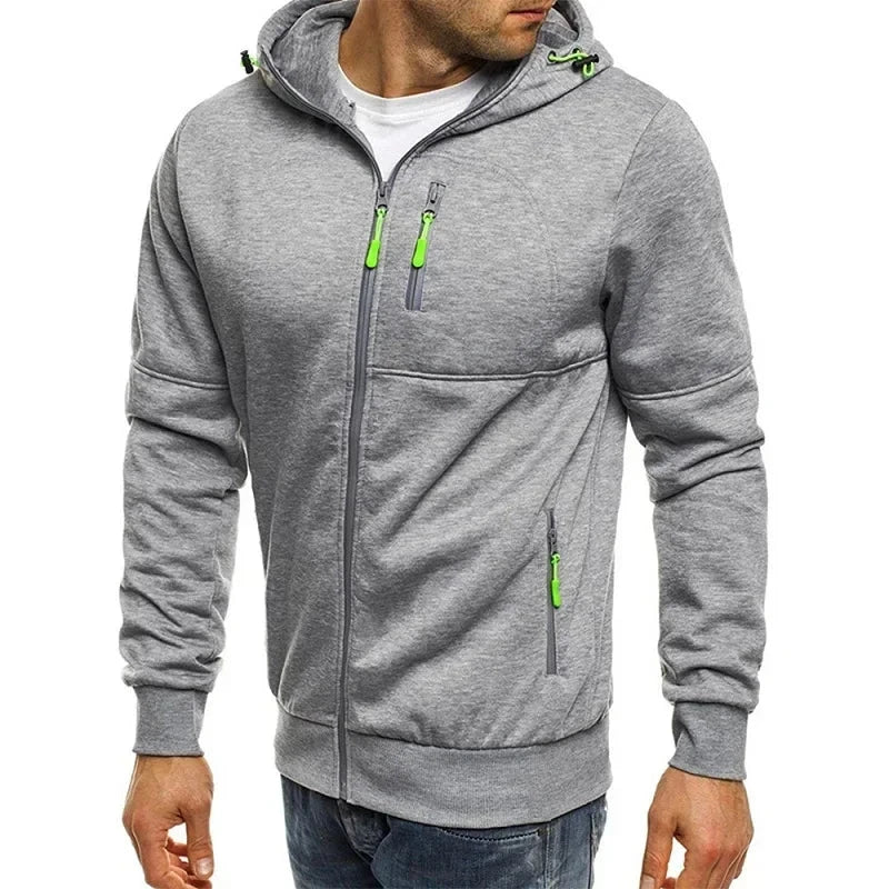 Men's Hoodies Long Sleeve Sweatshirt Zipper Design Hooded GlowCart