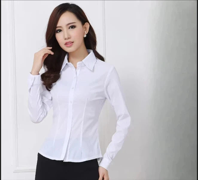 Korean Fashion Women's Shirt 2025 Spring Autumn Slimming GlowCart