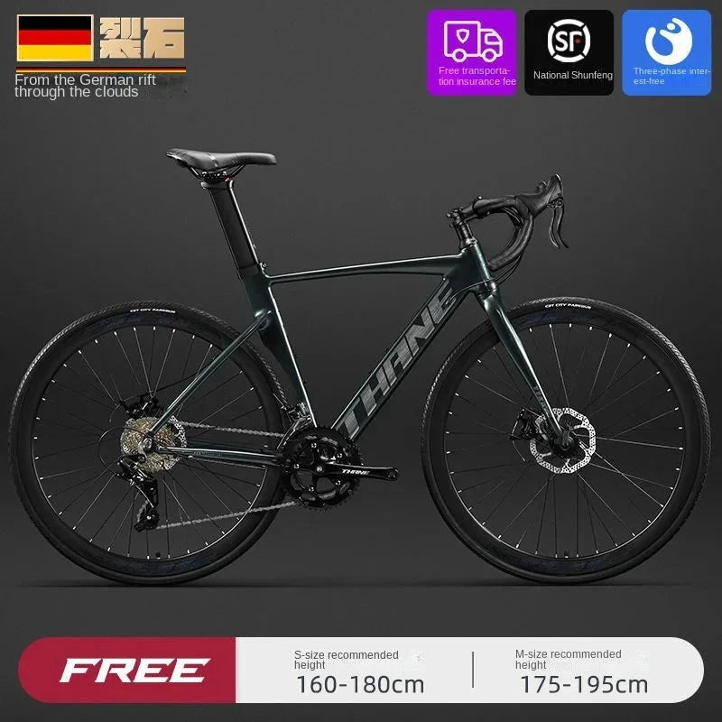 700C curved handle road bicycle 27 speed oil disc brake gravel bike ultralight aluminum alloy frame Road Racing bicicleta aldult GlowCart