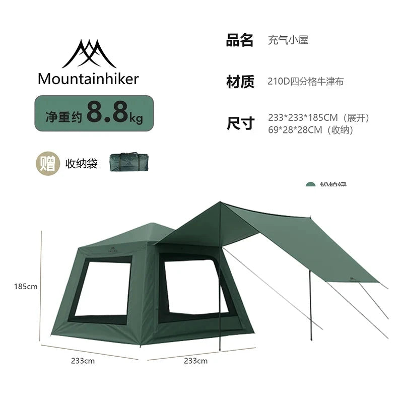 Outdoor Camping Inflatable Tent Mountainhiker Rainproof UV GlowCart