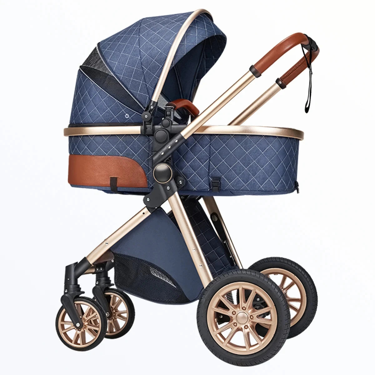 High landscape baby stroller, portable and foldable, a travel trolley that can be pushed in both directions GlowCart