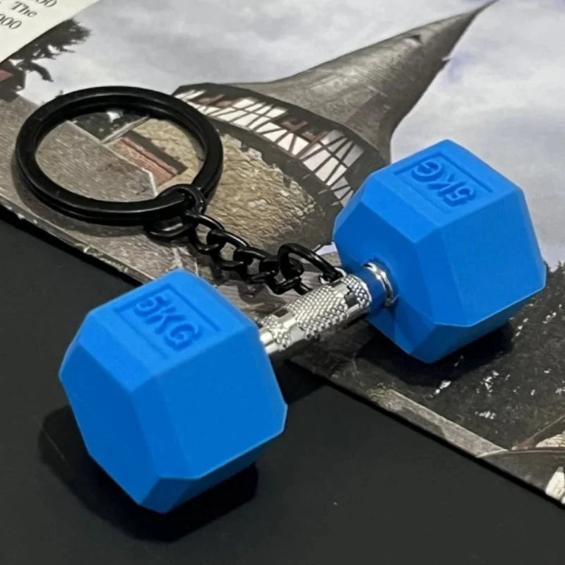 2025 New Barbell Keychain DlY Silicone Dumbbell Keychain Gym GlowCart