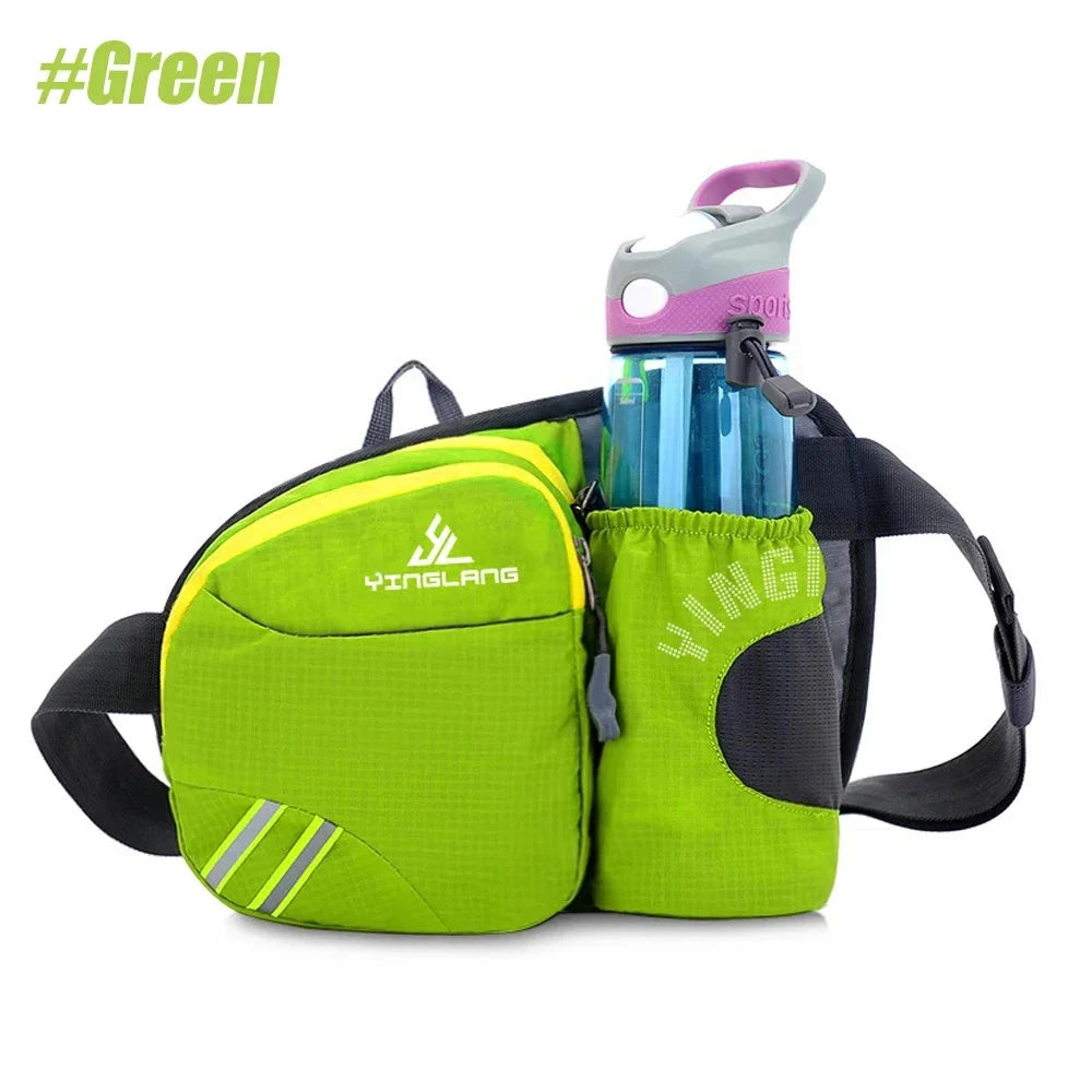 Running Belt Water Bottle Waist Pack Women Men Hiking Fanny Pack Hydration Jogging Waist Belt Water Bottle Runners Pouch GlowCart