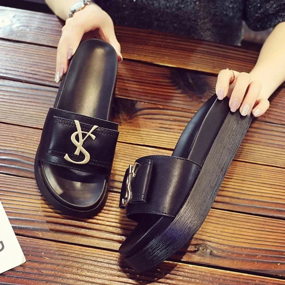 Slippers Luxury Shoes Women Platform Design Slides Fashion GlowCart