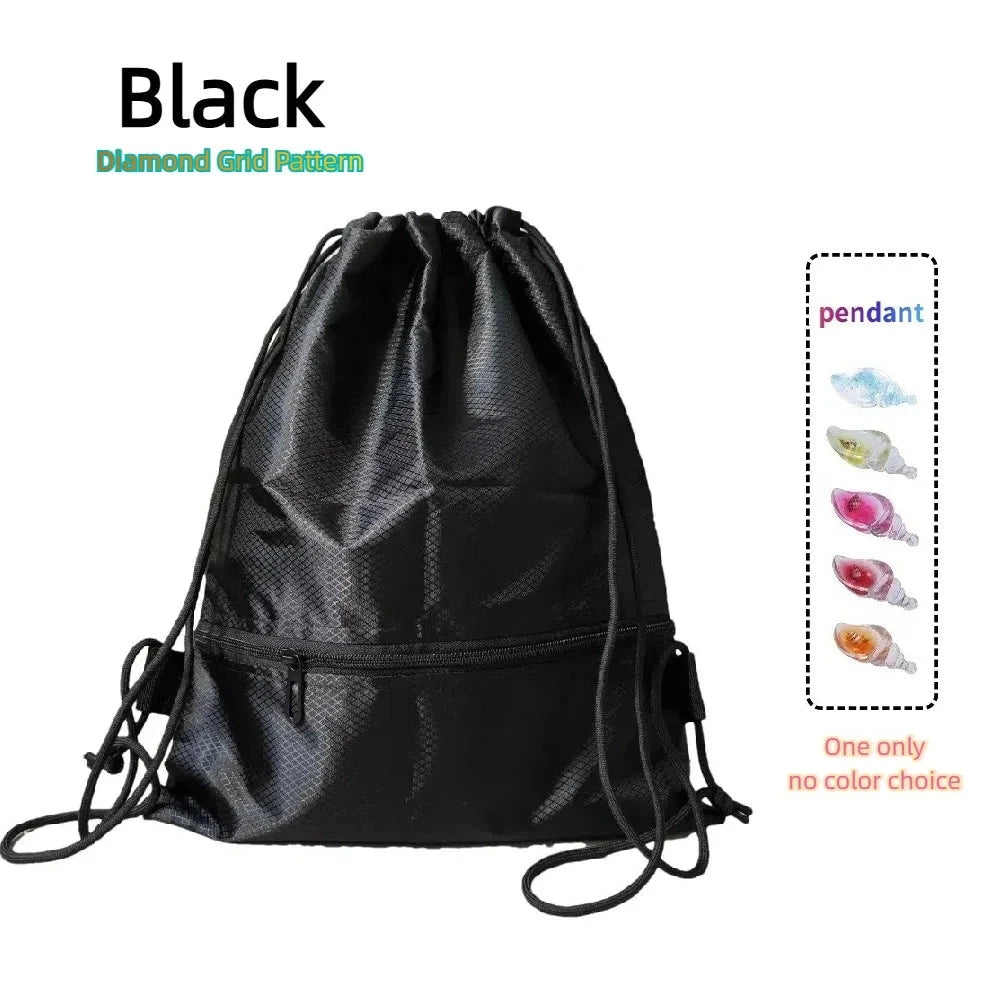 Compact Foldable Drawstring Backpack for Travel, Sports, GlowCart