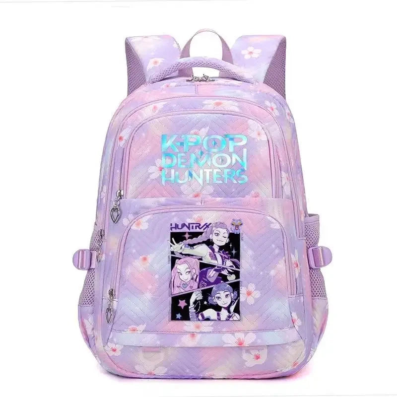 New Cartoon Kpop Demon Hunters Backpack Women Girls Large Capacity Schoolbags Children Teeneger Student Book Bags Anime Backpack GlowCart