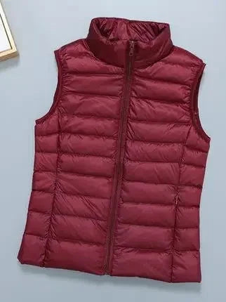 Ultra Light Slim Down Coat Women Autumn Stand Collar Thin GlowCart