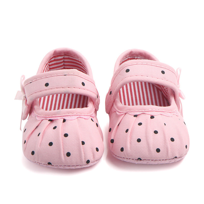 Baby Girl Shoes Cute Polka Dot Princess Kid Anti-slip On Shoes GlowCart