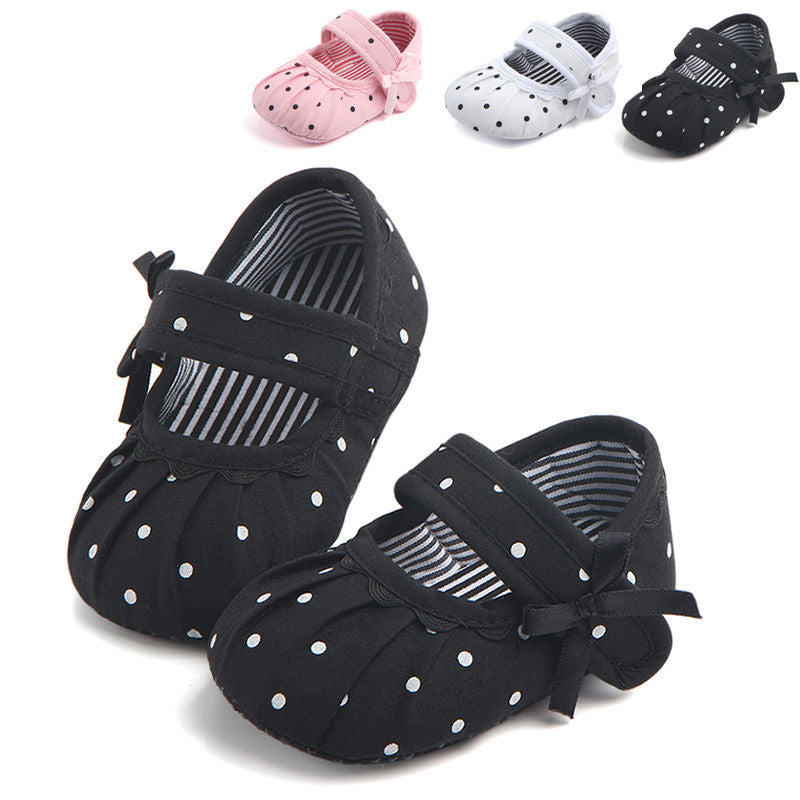Baby Girl Shoes Cute Polka Dot Princess Kid Anti-slip On Shoes GlowCart