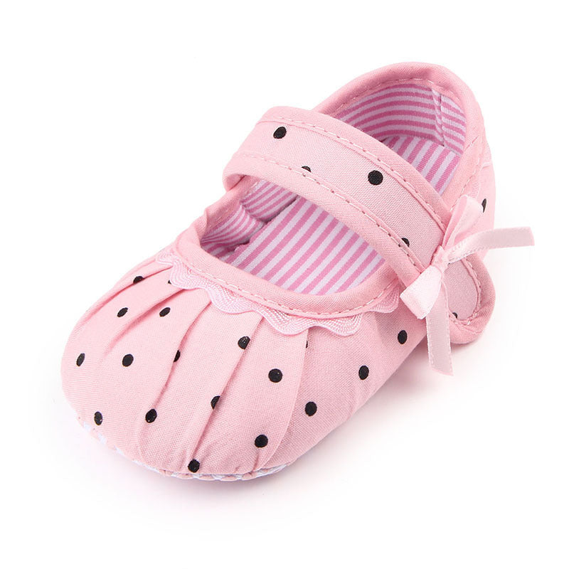 Baby Girl Shoes Cute Polka Dot Princess Kid Anti-slip On Shoes GlowCart