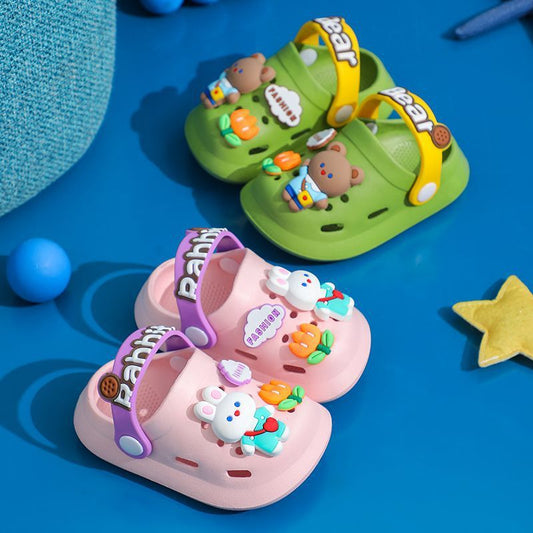 Children's Slippers Summer Cute Outdoor Soft Bottom Non-slip Boys And Girls Sandals Infant Kid Baby Hole Shoes GlowCart