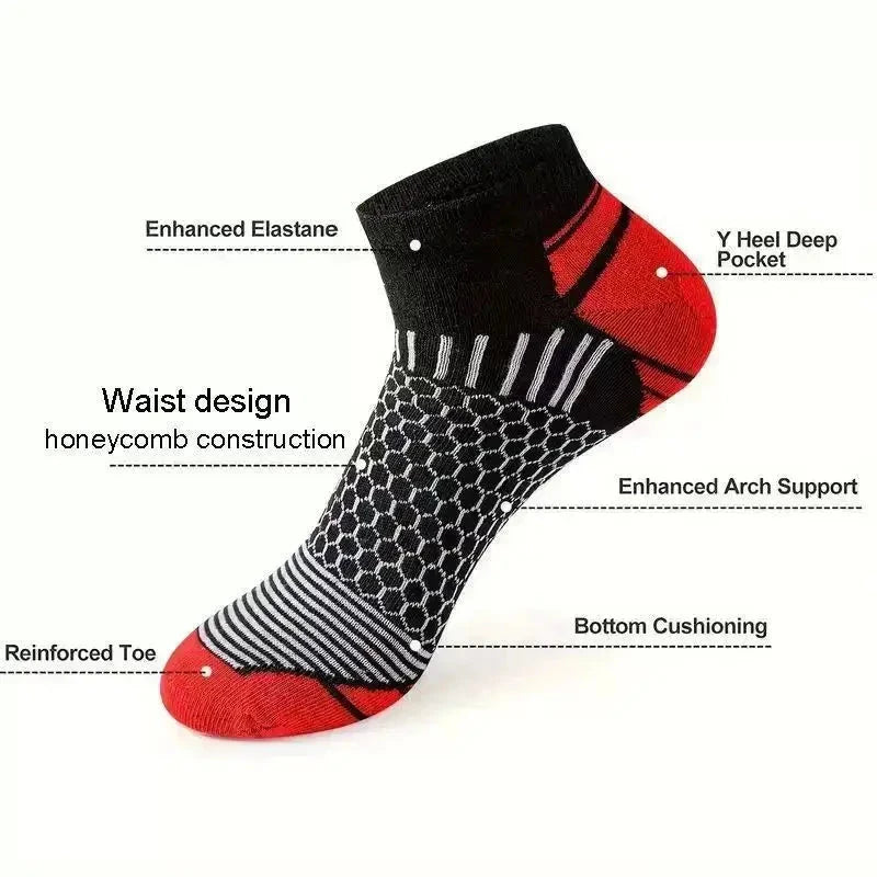 6 pairs Men's Short Sports Socks - Moisture-Wicking, Breathable, All-Season Athletic Socks GlowCart
